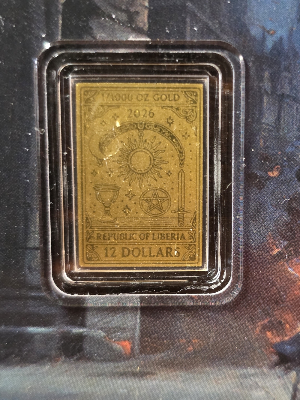 The Magician 1/1000th Gold Bullion Card with Fantasy Certificate - - Picture 2 of 4